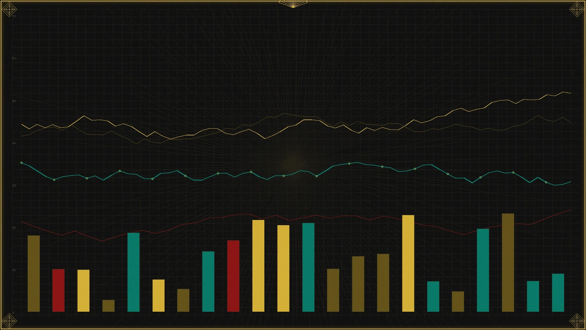 快乐8鎏金数据大厅装饰艺术风背景